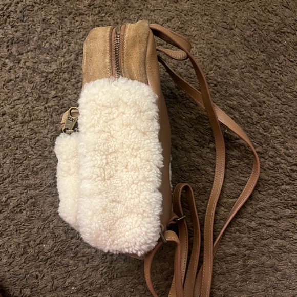 UGG Tan and Cream Plush Backpack - Picture 4 of 7